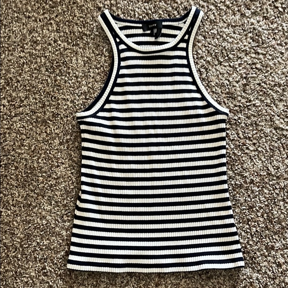 Theory Racer Back Striped Tank